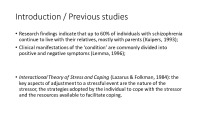 Parents' experiences of caring for sons and daughters with schizophrenia 3