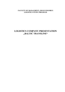 Paper about logistics company „Baltic transline“ 1