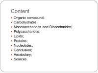 Organic compounds essential to human functioning 2