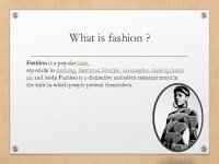 The role of fashion, image and style in human culture presentation 2