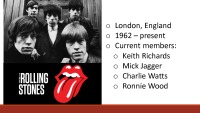 Presentation about The rolling stones 2