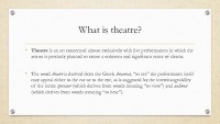 Presentation about Theatre 2