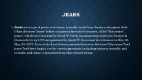 Presentation about Inventions: Jeans 2