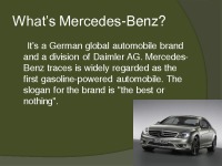 Presentation about Mercedes Benz 3