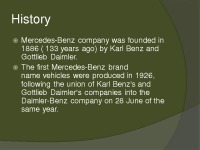 Presentation about Mercedes Benz 5