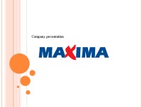 Company presentation „Maxima“ 1