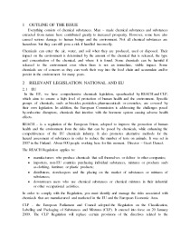 Use of chemicals and their impact on the environment paper 3