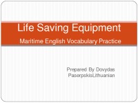 Presentation about Life Saving Equipment 1