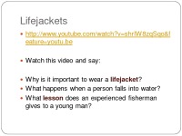 Presentation about Life Saving Equipment 12