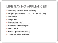 Presentation about Life Saving Equipment 2