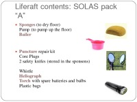 Presentation about Life Saving Equipment 22
