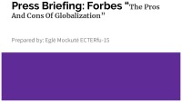 Press Briefing- Forbes- Cons and Pros of Globalization presentation 1