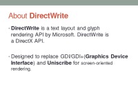 DirectWrite text layout and glyph rendering API by Microsoft 2