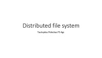 Distributed File System presentation 1