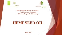 Presentation about Hemp seed oil 1