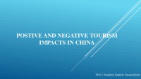 Positive and negative tourism impacts in China 1