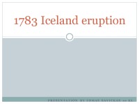 Presentation about 1783 Iceland eruption 1