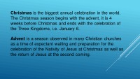 Presentation about Advent and Holy Christmas tradition in the Sweden 2