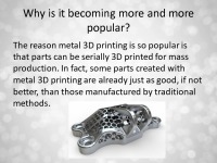 3D Metal Printing presentation 3