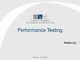 Performance testing