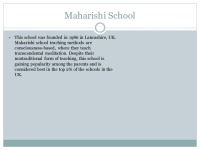 Maharishi school presentation 2