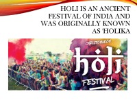 Presentation about Holi festival 2