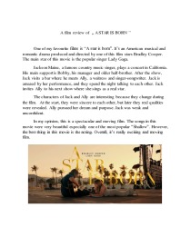 A film review of a Star is Born essay 1