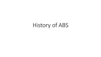 History of ABS 1