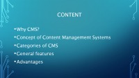 Presentation about Content Management Systems CMS 2