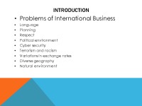 Problems of international business 2