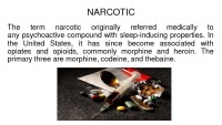 Narcotic substances, their characteristics, prevention slides 3