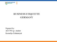 Business etiquette in Germany 2