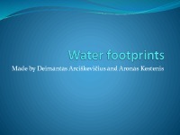 Water footprints 1