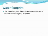 Water footprints 2