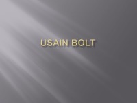 Usain Bolt project 1