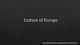 Culture of Europe