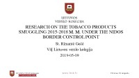 Research on the tobacco products smuggling under border control point 1