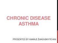 Chronic disease: asthma 1