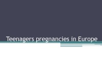 Teenagers pregnancies in Europe 1