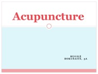 Slides on Acupuncture 1