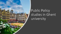 Public Policy studies in Ghent university 1