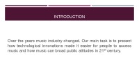 Music industry changes over the years 3