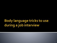 Body language tricks to use during a job interview 1