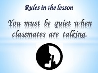 Rules in the lesson presentation 3