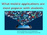 What mobile applications are most popular with students? 1