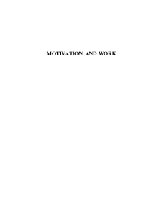 Motivation and work 1