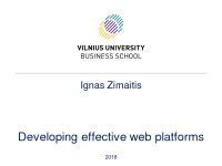 Developing effective web platforms 1