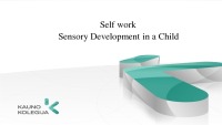 Sensory development in a child 1