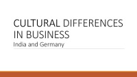 Cultural differences in business 1