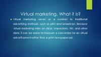 Presentation about virtual marketing and the Internet 2